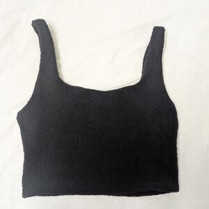 YITTY Black Textured Crop Top